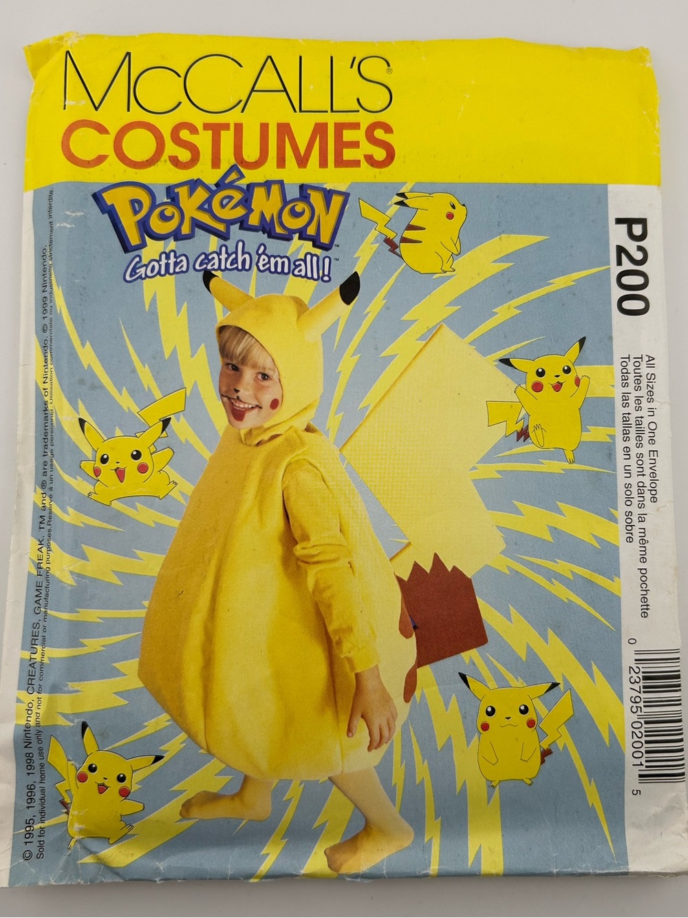 🪡 McCall’s Pokémon Costumes Sewing Pattern P200